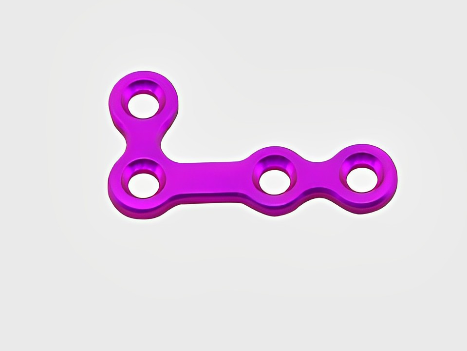 Placa maxilofacial de 2,0 mm